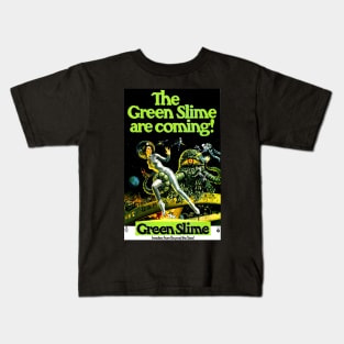 Classic Science Fiction Movie Poster - Green Slime Kids T-Shirt